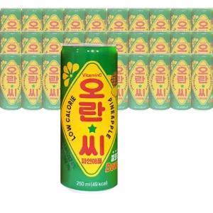 오란씨 파인애플 250ml x 30캔 / 탄산 음료수
