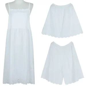 면레이스 레이어드 롱끈원피스/프릴망사캉캉쉬폰롱나시/사계절슬립/속치마속바지/인견원피스/홈웨어잠옷