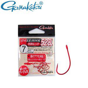 [에프원낚시]가마가츠 52BL 레드 싱글훅 송어루어낚시 스푼교체용 무미늘 바늘