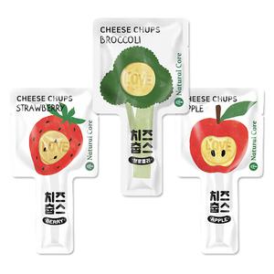 네츄럴코어 치즈춥스 10P (딸기,사과,브로콜리)