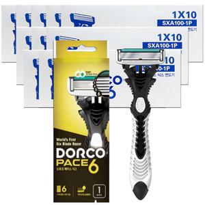 도루코 6중날 페이스6 면도기 100개 휴대용 일회용 여행용 출장용 골프 사우나 목욕탕