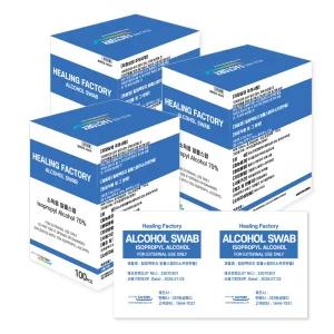 일회용 알콜솜 알콜스왑 300매  이소로판올 개별포장 약국용 살균 멸균 거즈 상처소독