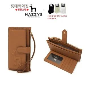[롯데백화점]헤지스ACC [영등포점]브라운엠보퍼피 스트랩장지갑HIHO3E253W3