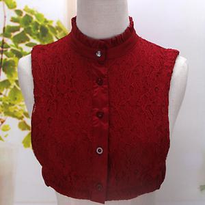 레이어드 넥카라 페이크 프릴 목폴라 레이스 셔링 정장 목만있는 넥케이프 면 P