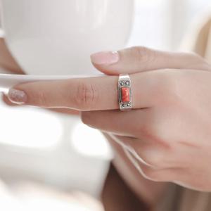 [기타]바이데이지 93Br0206 블론드 3월탄생석 산호 실버반지