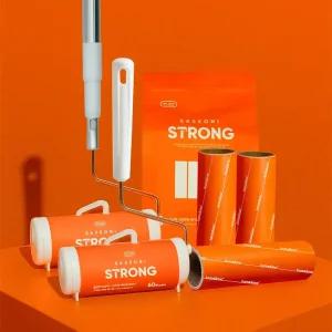 홈앤미 사선 돌돌이 테이프 클리너 숏핸들+롱핸들+리필 5개