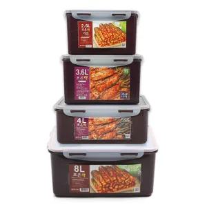 조은락 초코 밀폐용기 2.6L/3.6L/4L/8L 핸들 김치통 담금통