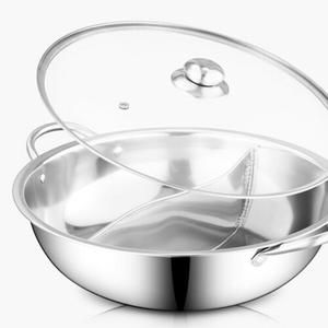 대용량반반냄비+뚜껑세트 30cm 나눔전골 훠궈 샤브샤브 마라탕 라면 이유식 대용량 반반냄비세트