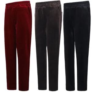 여성골덴바지 코듀로이 기모 겨울여성바지 엄마옷 몸빼 고무줄