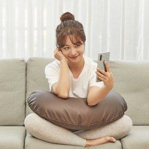 [텐바이텐]이몽 반달 쿠션 2colors (인조가죽) 미용실/배꼽/쇼파/대기실쿠션