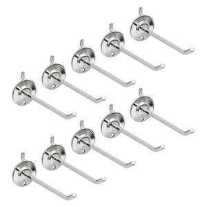 인테리어 타공판 일선후크 10cmx10개(크롬)