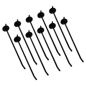 인테리어 타공판 일선후크 25cmx10개(블랙)