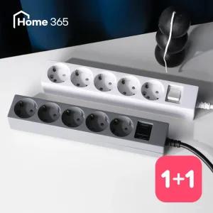 [1개+1개] 홈365 국산 과부하차단 멀티탭 5구 3m / 16A
