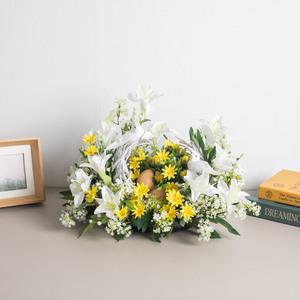 튤립 조화 부활절 교회 장식 센터피스 할렐루야 40cm 인테리어 교회 장식 부활절 사순절 성전 꽃꽂이