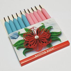 종이감기도구 철재심플라스틱 10개/퀄링아트 페이퍼롤링 작업공구 띠접기 공예 꽃 만들기재료 미술준비물