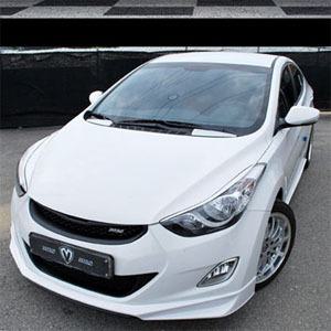 {카드레스}엠엔에스 M&S 아반떼MD F카울 에어윙 (무도색/FRP)