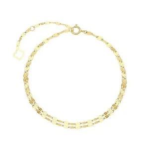 [골드퀸즈] 14K 플로르 두줄 발찌