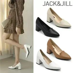 잭앤질 뾰족코 7cm 통굽펌프스(JC2652)