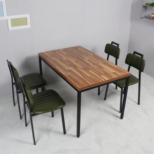 핸들퀼팅 조립형 4B 4인용세트 식탁 카페 업소용 테이블 조립다리 lpm상판