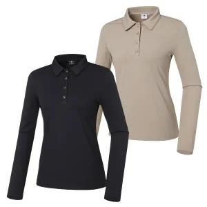 [와이드앵글](광주신세계)(최초가 159,000원) (WWU22242) 여성 CF 레지나 리브드 폴로 티셔츠