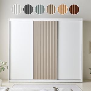 [레오가구] 템바보드 포인트 E0 슬라이딩장롱/옷장 (6color)