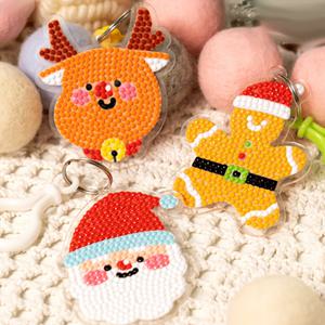 크리스마스 보석십자수 키링 만들기 5종