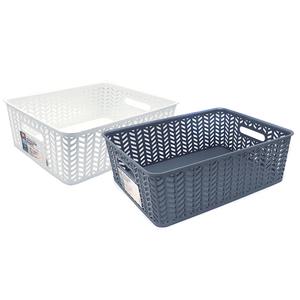 헤링본바스켓 수납바구니 4호 오픈형 3577