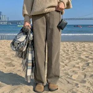 핫핑 코렌 코듀로이 롱 와이드팬츠