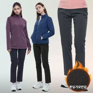 [NS홈쇼핑]이지바이 겨울이야기 여성 빅사이즈 겨울 본딩 기모 벨트바지(GS23LP088W)..