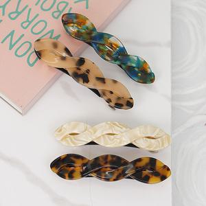 프랑스핀 셀룰로오스 꼬임 반머리 헤어 자동핀