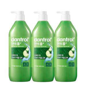 댄트롤 비듬두피 샴푸 상쾌한향프레쉬애플, 820ml, 3개