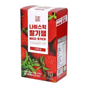 초록원 나이스틱딸기잼 10입 스틱형 일회용 딸기잼