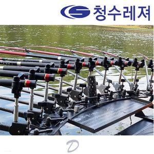 청수레져 칸2 골드 민물받침틀 10단 일체형 대잡이포함