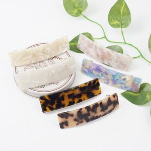 반머리헤어핀 사각 아크릴 옆머리 반머리 헤어 자동핀