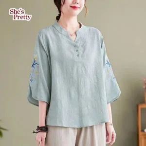 [하프클럽/]자카드자수셔츠