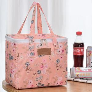 플라워 손잡이 소프트쿨러백 미니보냉가방 은박 소형 피크닉보냉백