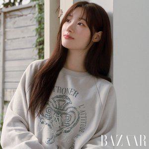 [온앤온](대구신세계)[정채연 착용]레글런 후로피 프린트 스？ 셔츠 NEW3WE929