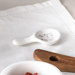 삼미 무민 원형 수저받침 / 본차이나 / 손님대접용