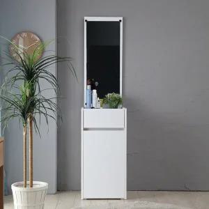 [로쏘가구]드엔 틈새 스탠딩 수납 거울 화장대