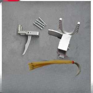 304 스테인리스 스틸 기계식 새총 슬라이딩 모듈 트리거 강력한 고무 밴드 DIY 액세서리