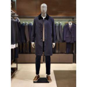 [갤러리아] 킨록 코듀로이 카라 탈부착 트렌치 코트 네이비 (TGH01)