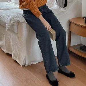 [코코블랑] 헤일리 기모 데님팬츠