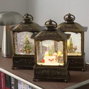 크리스마스 오르골 무드등 스노우볼 워터볼 - 스퀘어