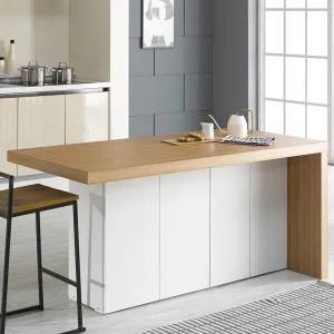 비스트로 1600_ㄱ형 아일랜드 식탁 수납 홈바 테이블