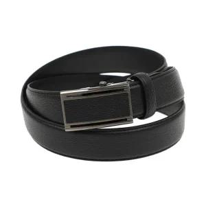 [롯데백화점]에스티듀퐁 블랙 흑사틴 사각 버클 자동 벨트 TE4SMBTAB103TBK