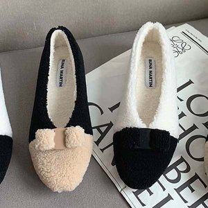 [더힐][더힐슈즈] 리본 겨울 여성여자 털 구두 로퍼 플랫슈즈 단화 1cm rumt17-3