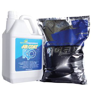 무기질 탄성 도막 방수제 에어코트 38kg 액상과 파우더 혼합세트 대용량