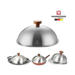 바겐슈타이거 스텐 돔형 레스팅커버 냄비 후라이팬 커버 스테이크 캠핑요리 덮개 24cm실버