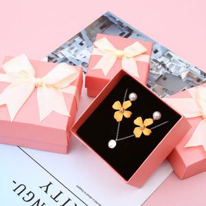 미니 핑크 리본 주얼리 악세사리 케이스 반지 목걸이 팔찌 귀걸이 소품 선물 상자 케이스