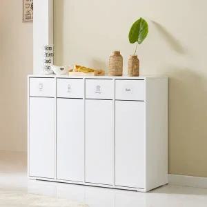 [파로마] 슬림 E0 분리수거함 수납장 4칸 1060 (봉투증정)착불